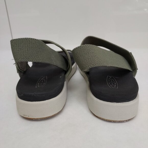 KEEN Elle Backstrap Sandal Women's 7.5 Green Gray Platform Wedge Stretch Straps - Picture 6 of 13